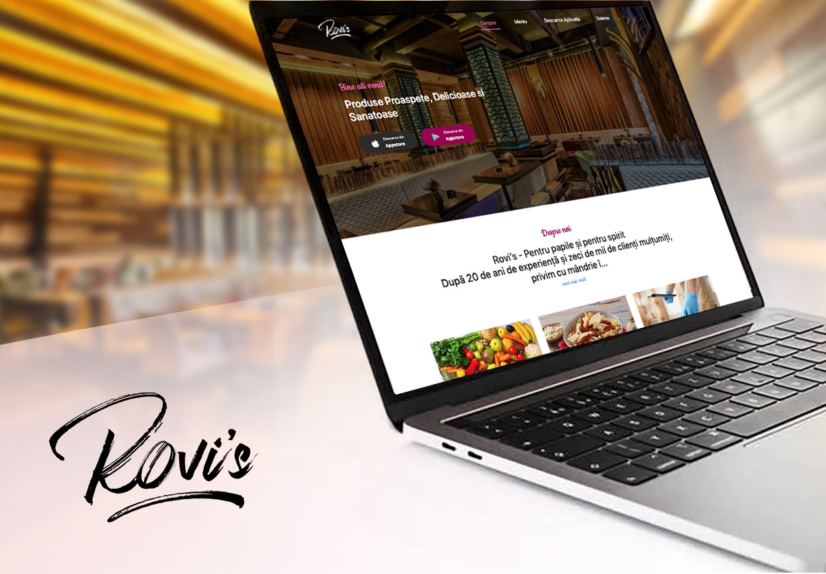 Rovi`s Bar - Landing page de prezentare aplicatie mobile